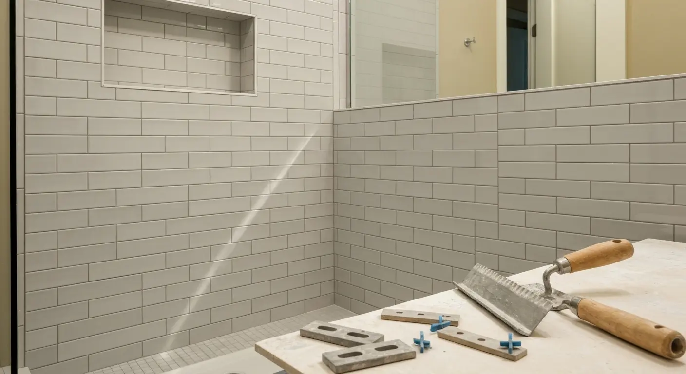 Shower tile installation