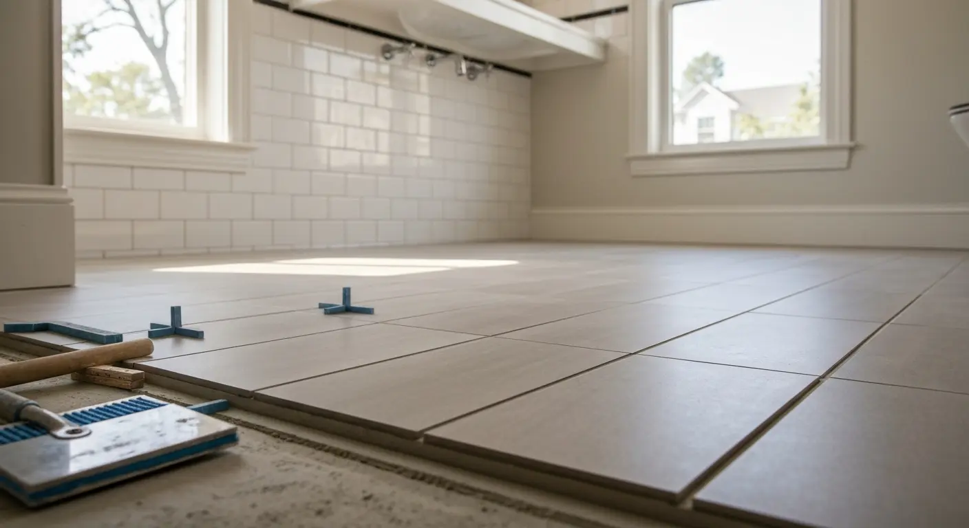 Bathroom floor tile
