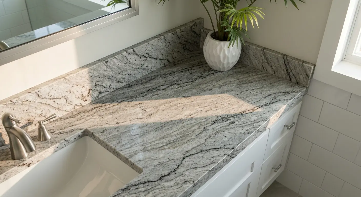 Stone vanity countertop