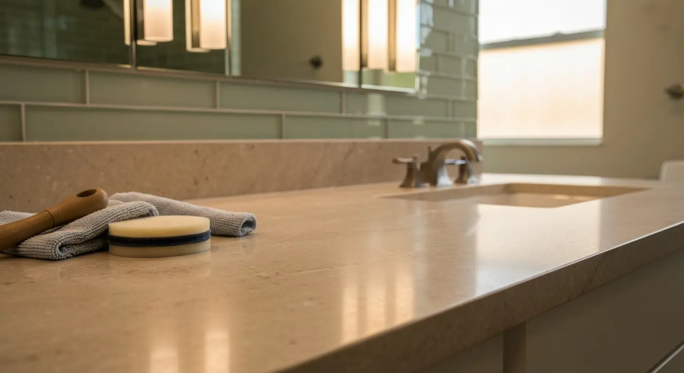 Matte finish stone countertop