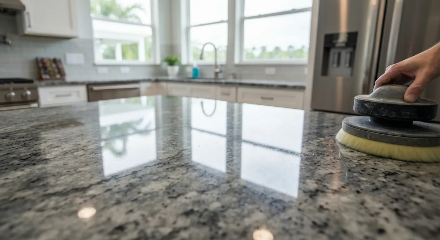 Stone countertop polish service