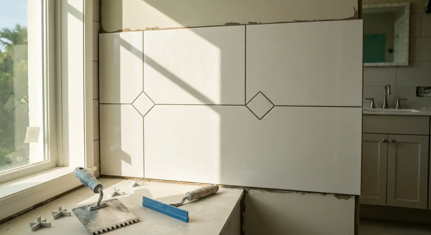 Bathroom tile installation