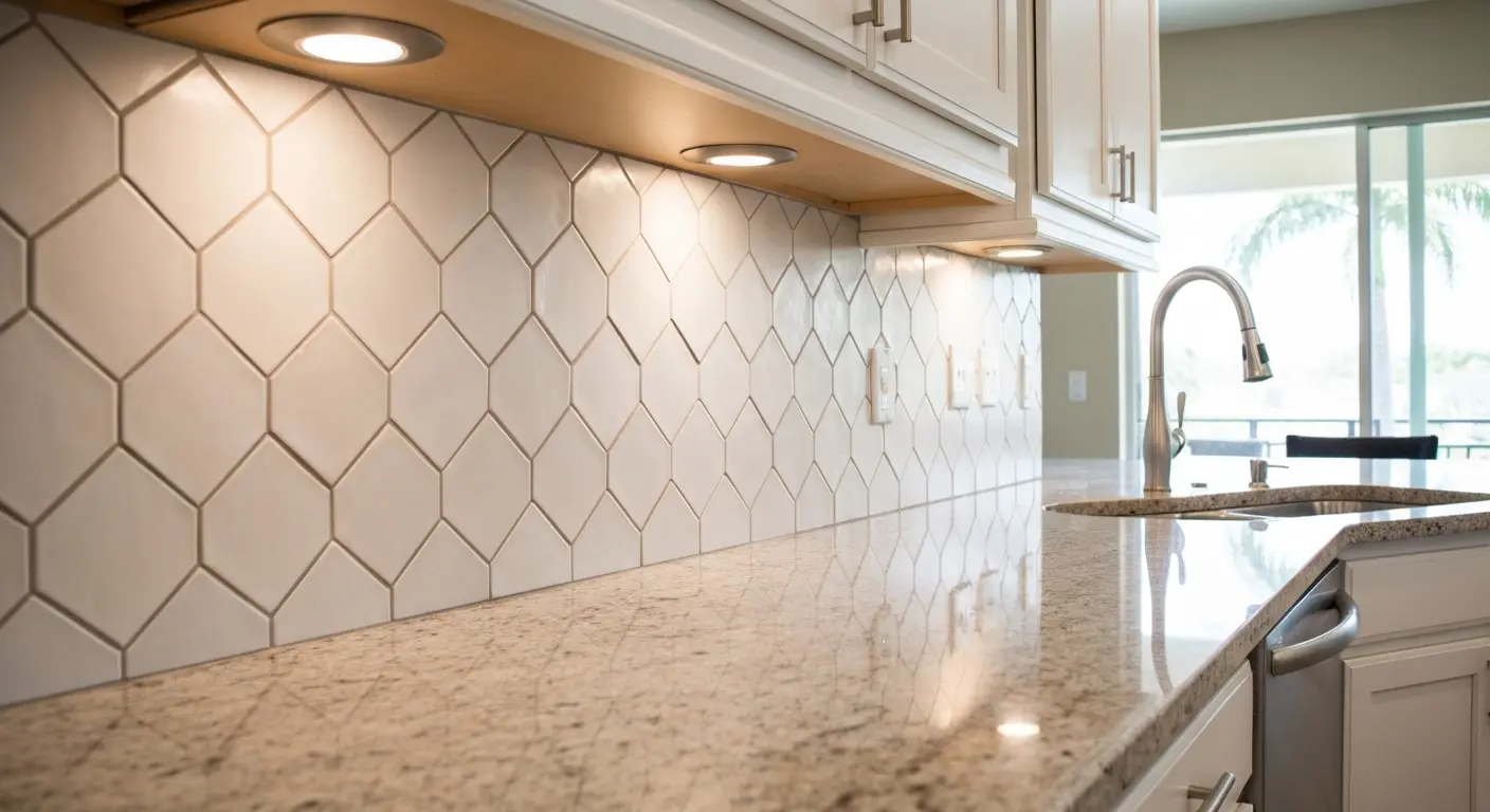Kitchen tile backsplash