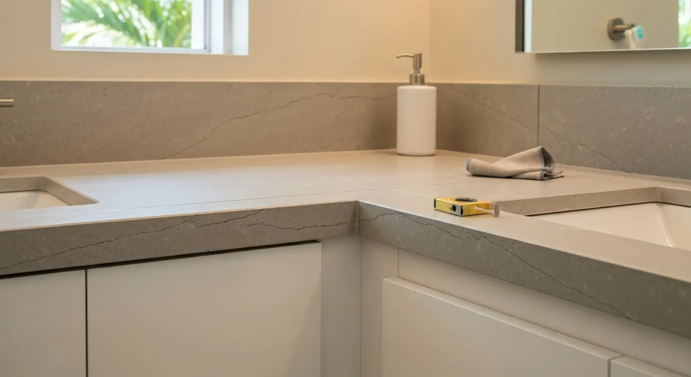 Matte finish stone countertop