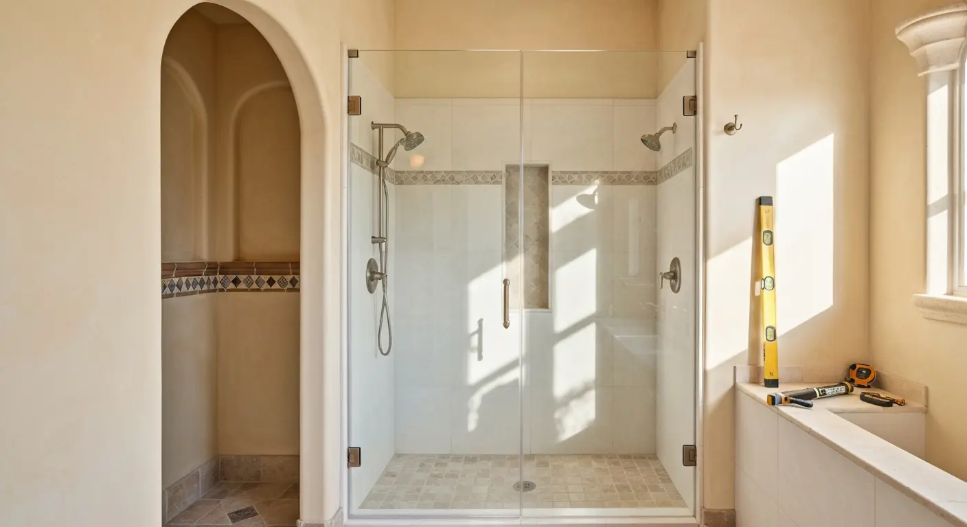 Bathroom shower installation