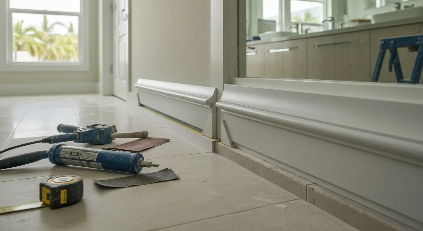 Bathroom trim installation