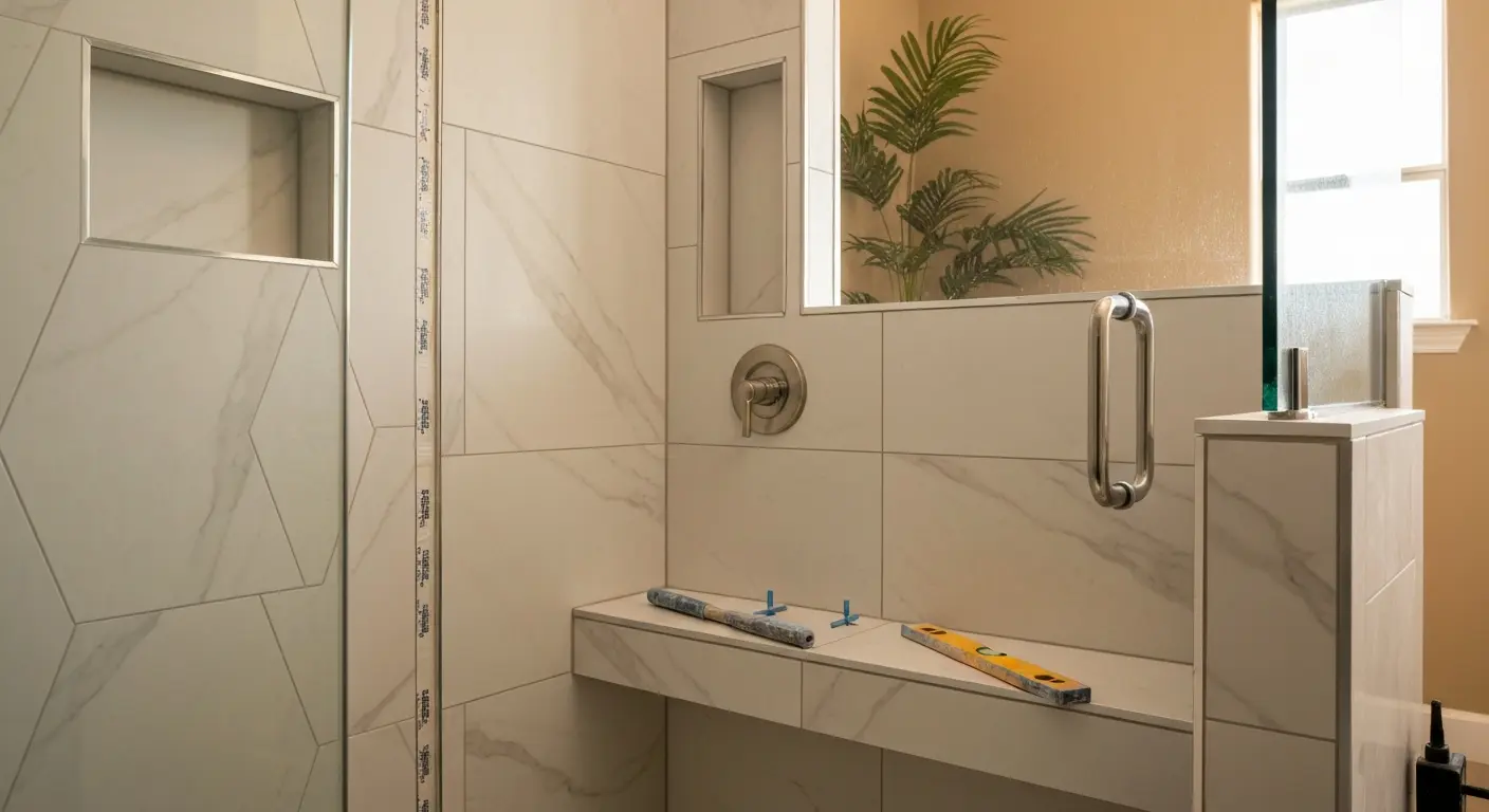 Shower tile installation