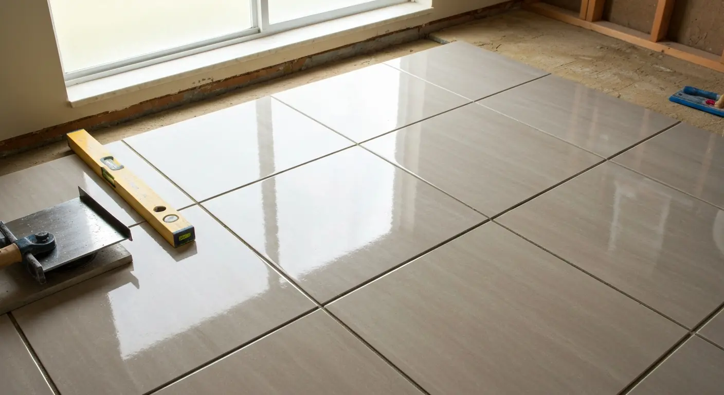 Bathroom floor tile project