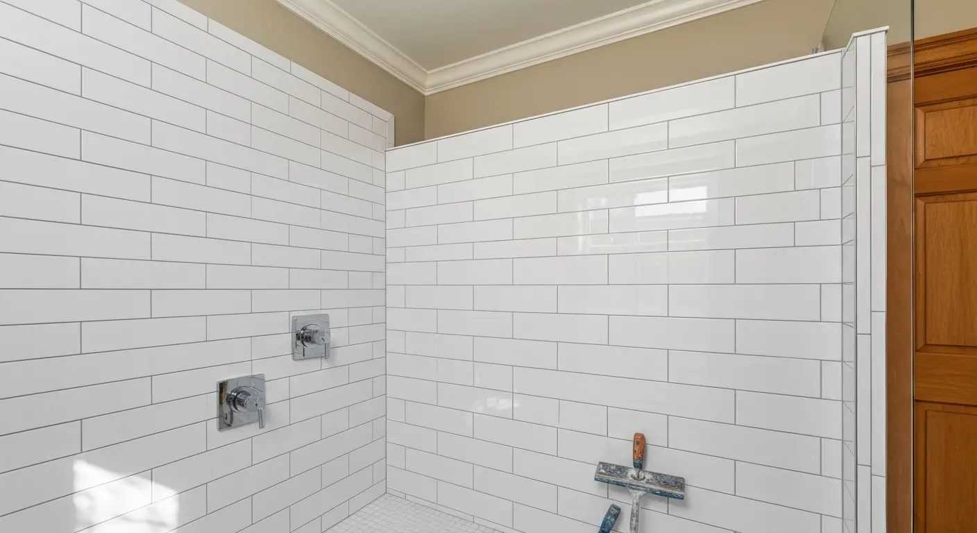Shower tile installation