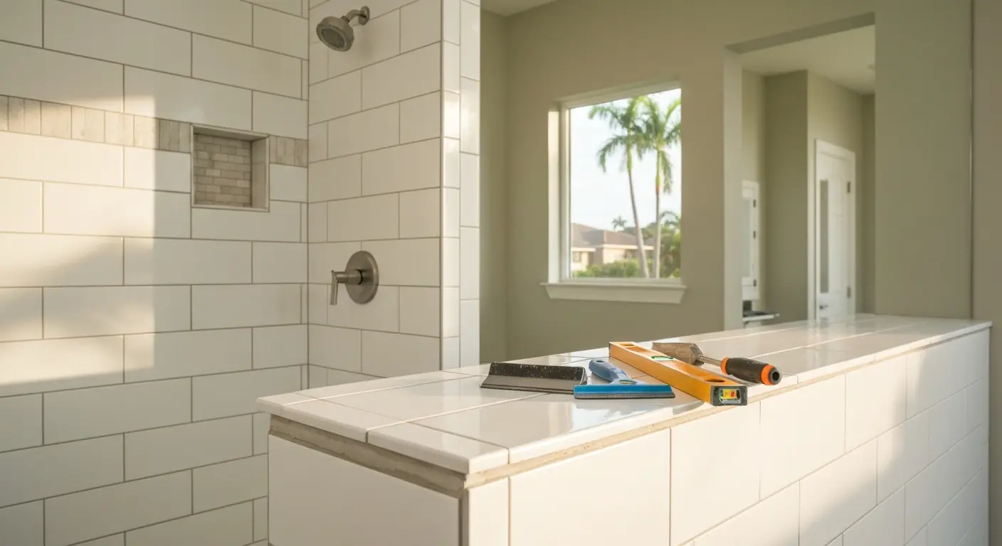 Shower tile installation
