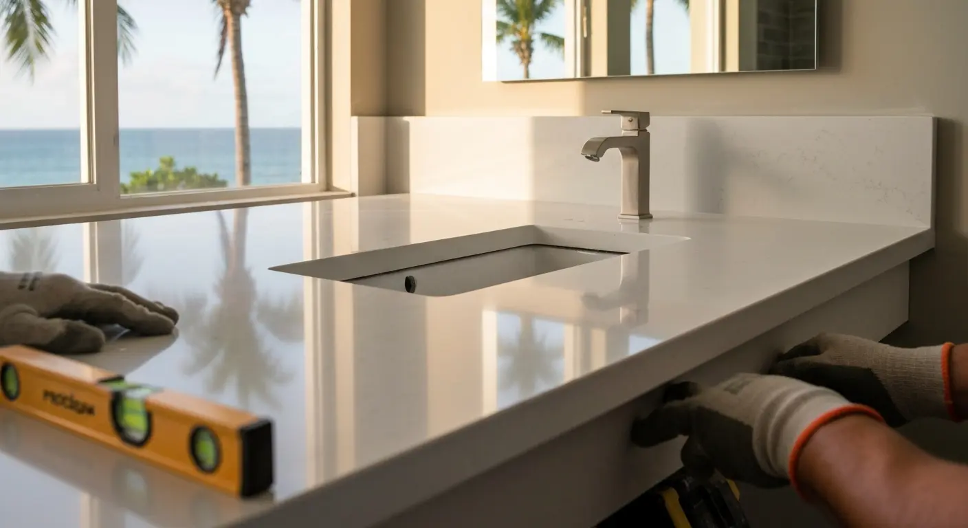 Bathroom vanity countertops
