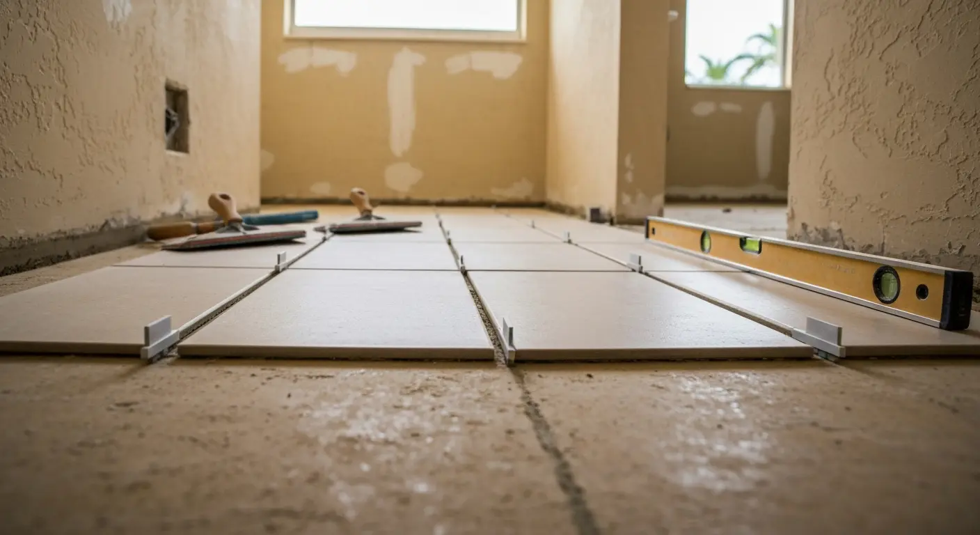 Tile installation detail