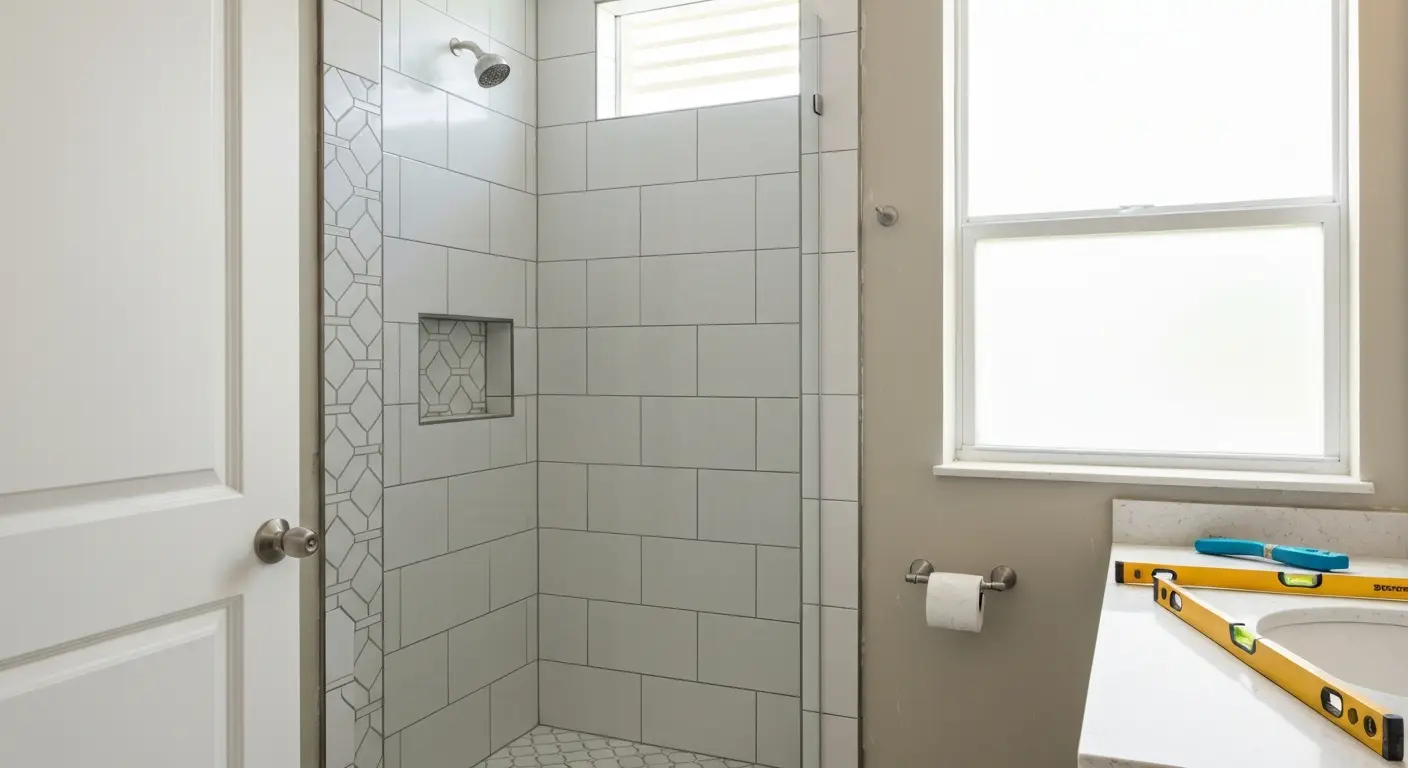 Shower tile installation