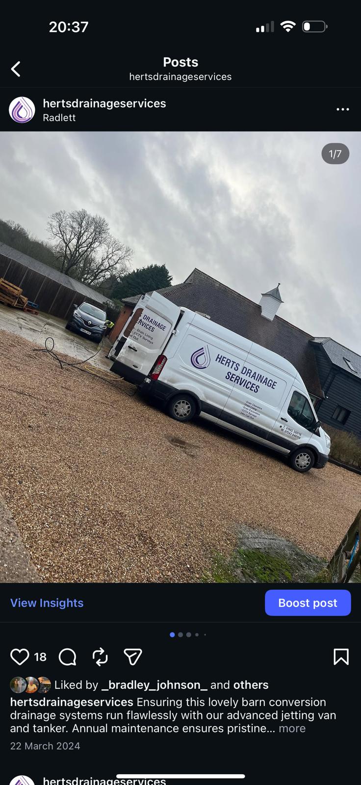 Drainage work in Hertfordshire