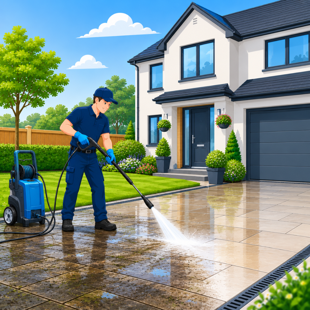 Pressure washing and jet washing