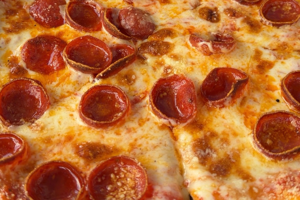 Pepperoni pizza from Captain's on Main