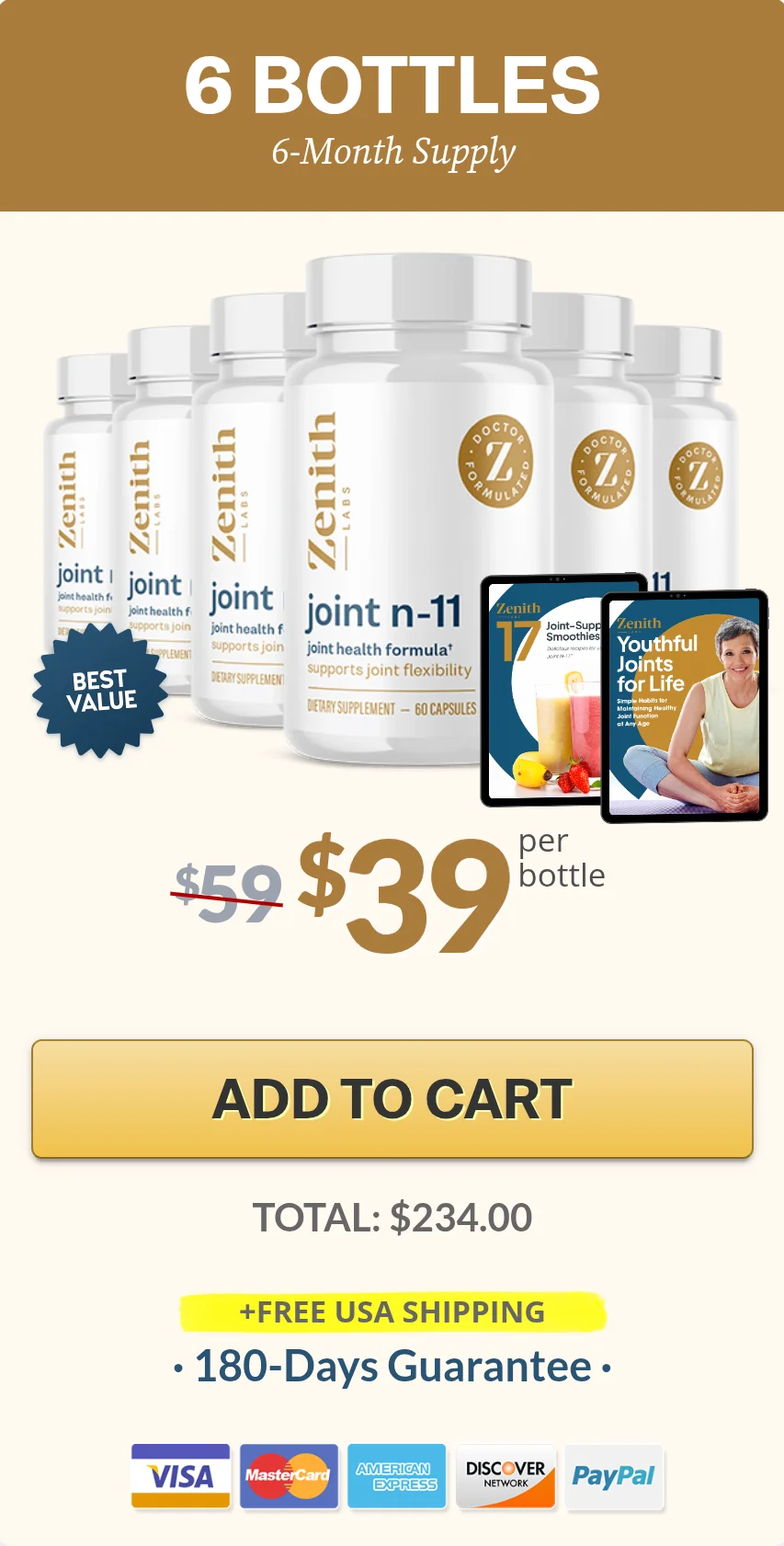 Buy Joint N 11 Zenith Labs 6 Bottles