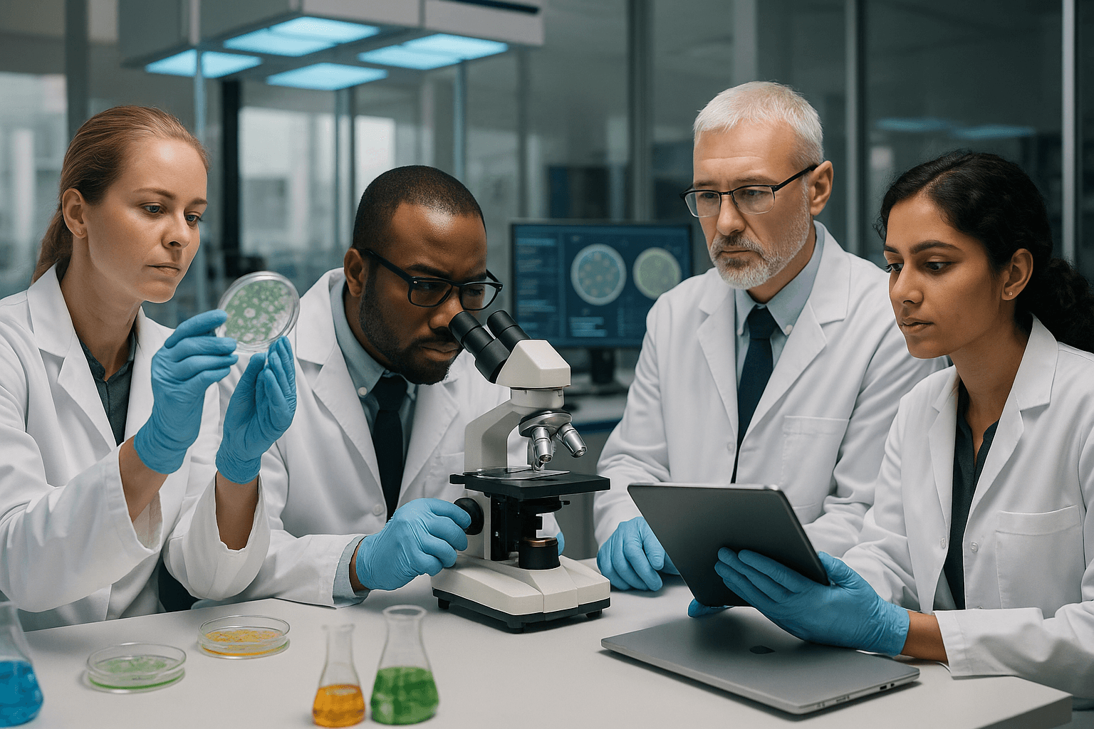 Our team researching oral probiotics