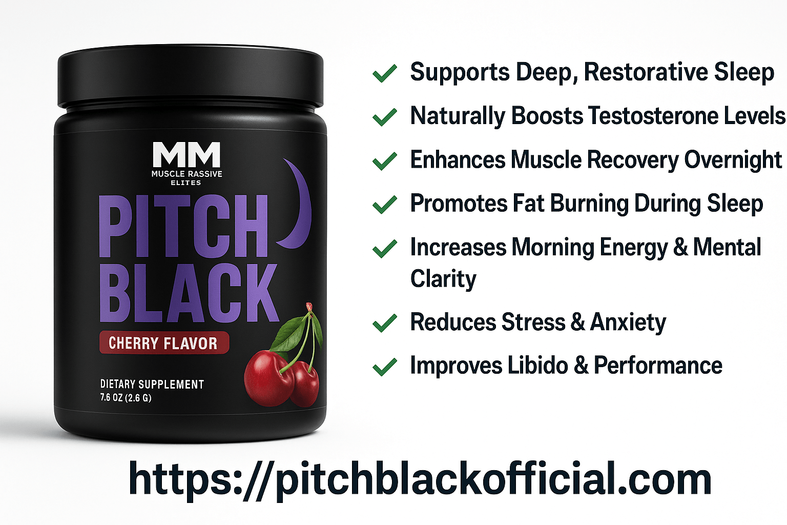 Pitch Black Sleep Supplement Bottle