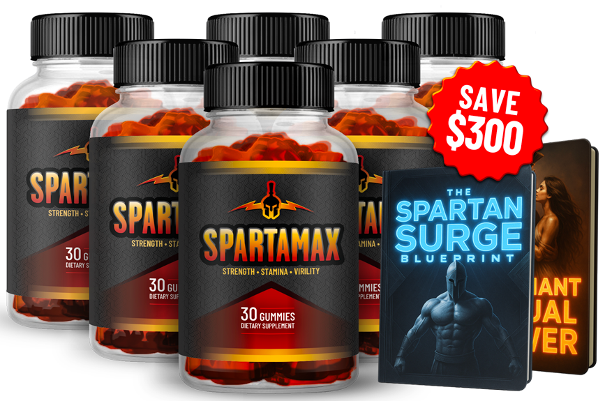 SpartaMax 6 Bottle Package with 2 Free Bonuses