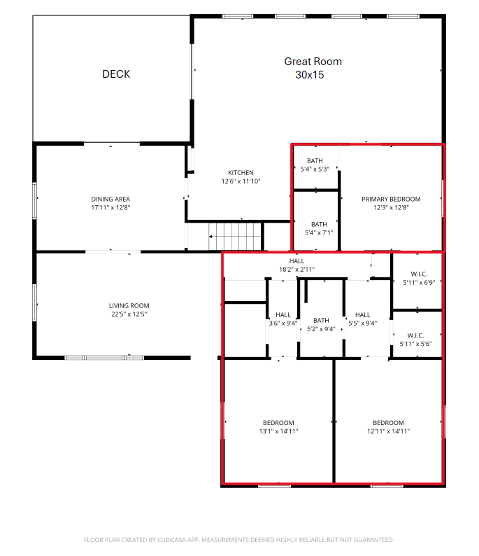 Main level floor plan