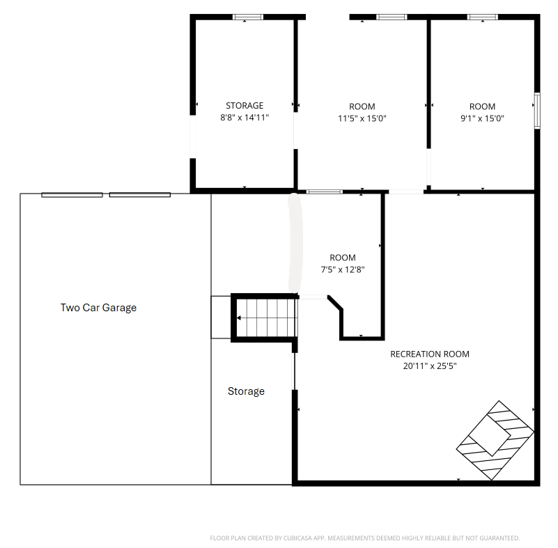 Lower level floor plan