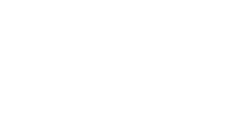 Jacksonville Custom Saunas white logo