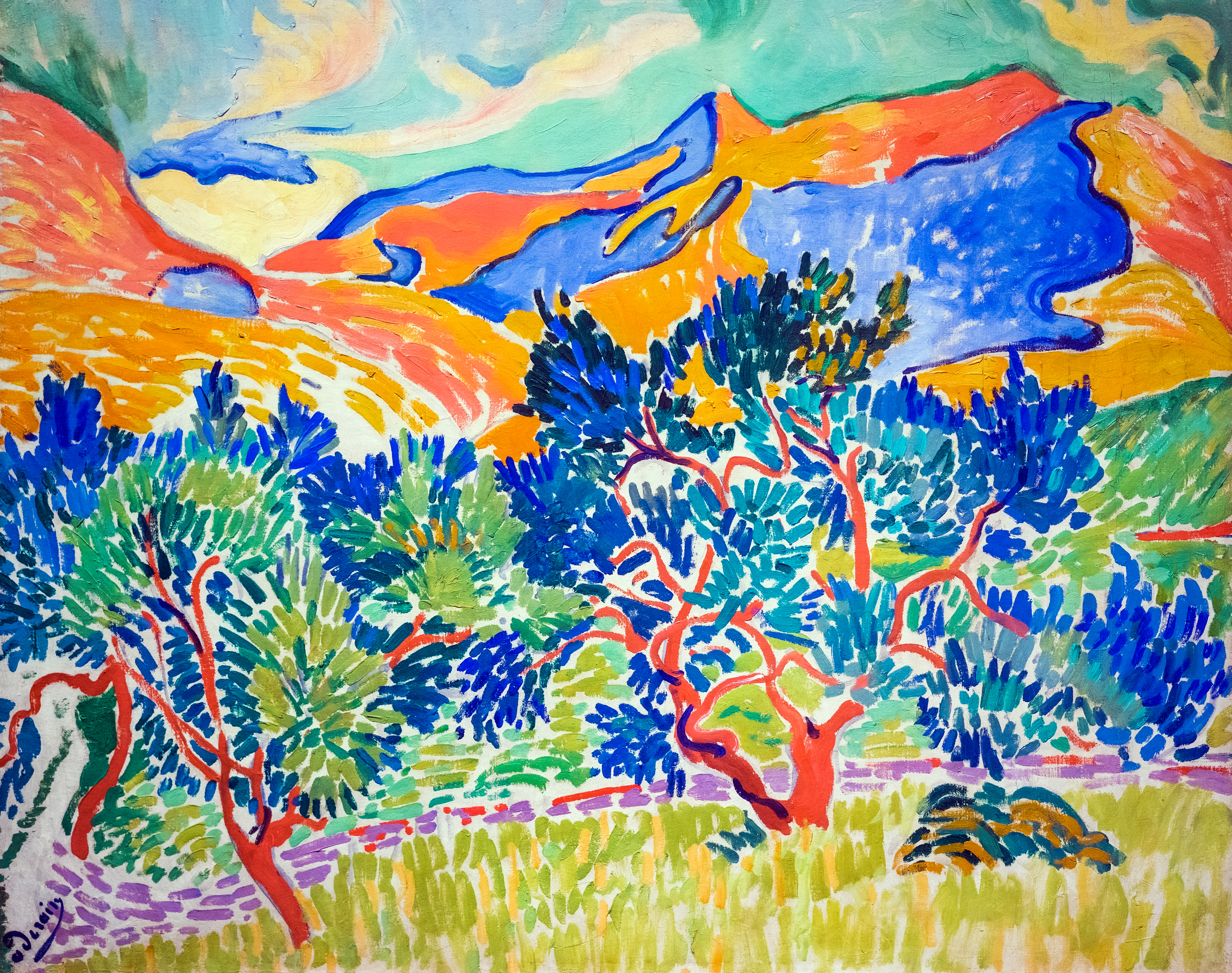 Andre Derain painting View of Collioure 1905 Andre Derain painting View of Collioure 1905