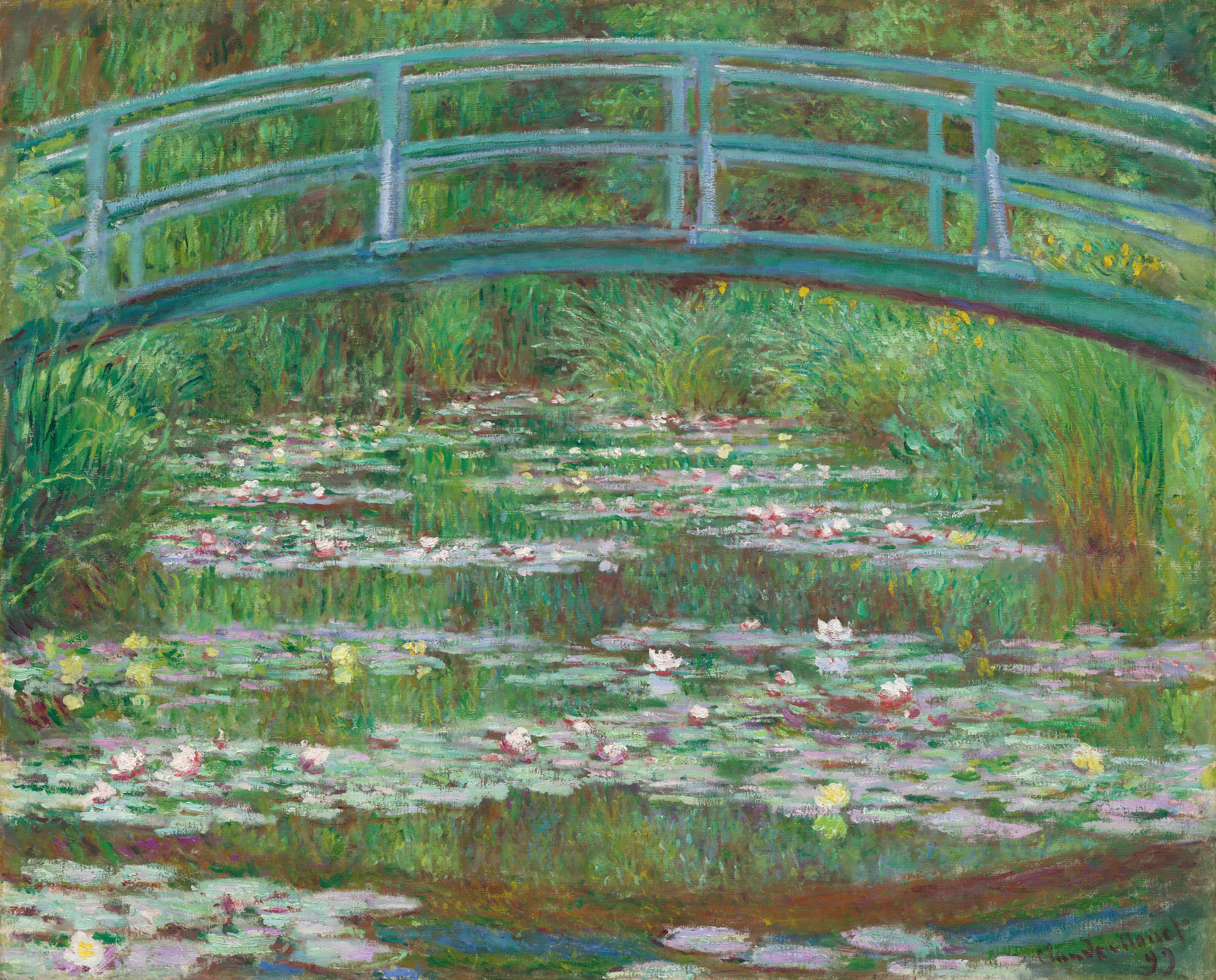 Claude Monet painting The Japanese Footbridge 1899 Claude Monet painting The Japanese Footbridge 1899