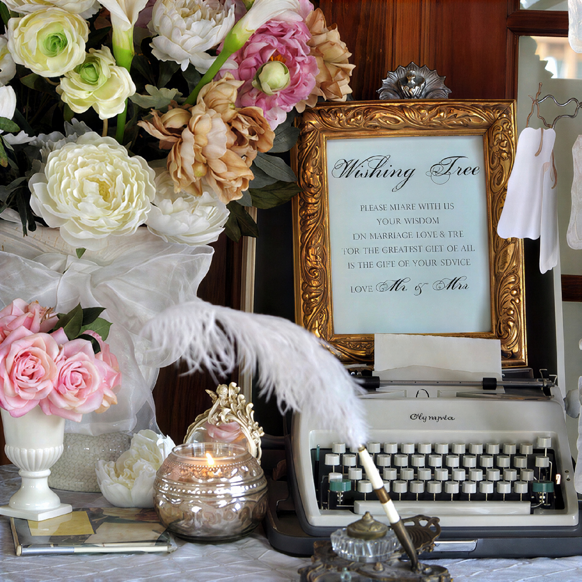 Rental pieces set up for a celebration