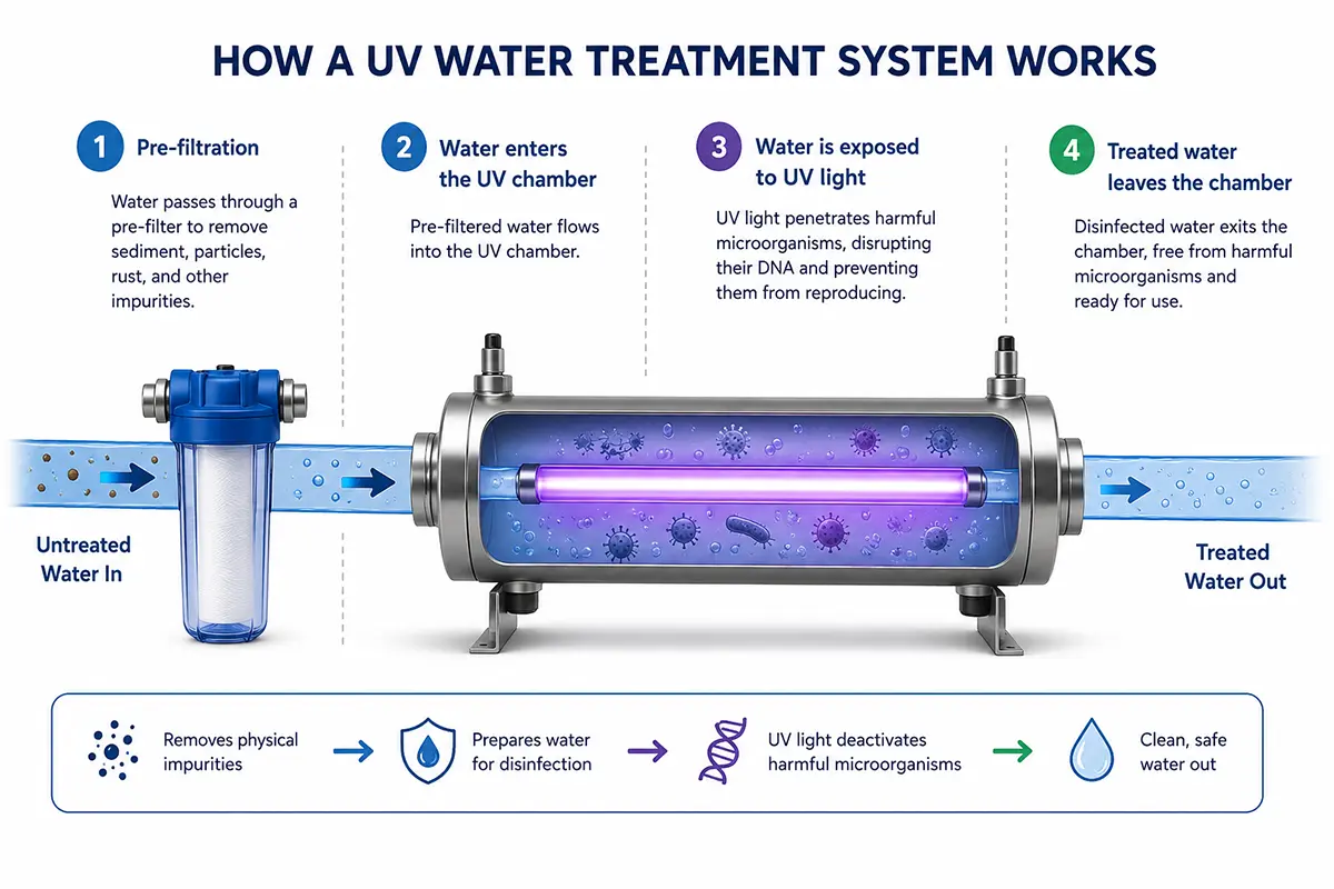 UV water sterilizer system