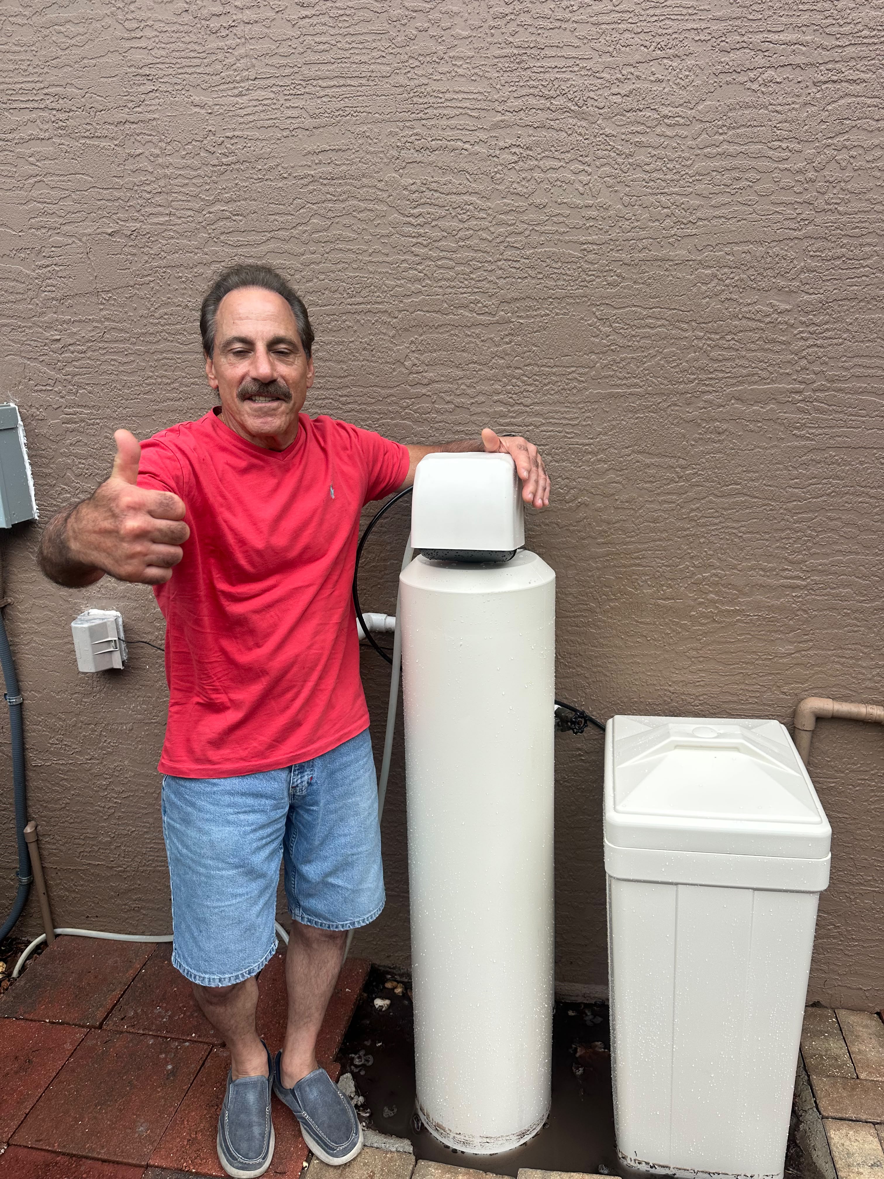 Clean water after softener installation