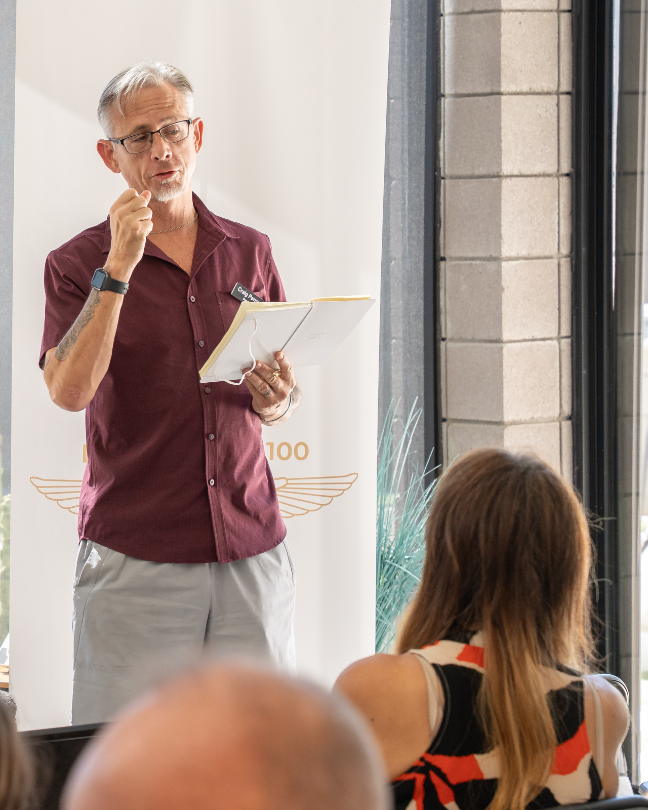 Members in conversation