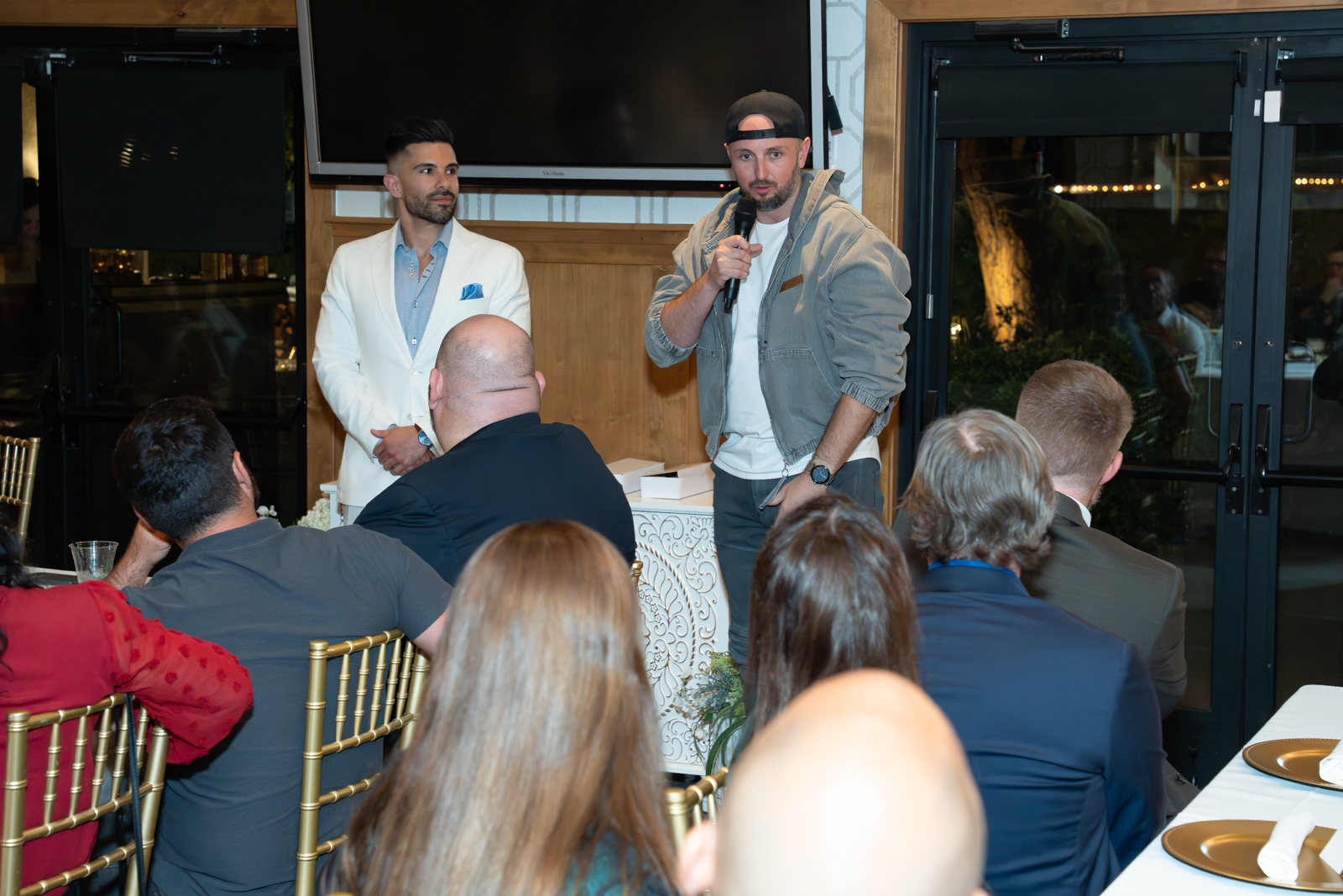 Member presenting on stage