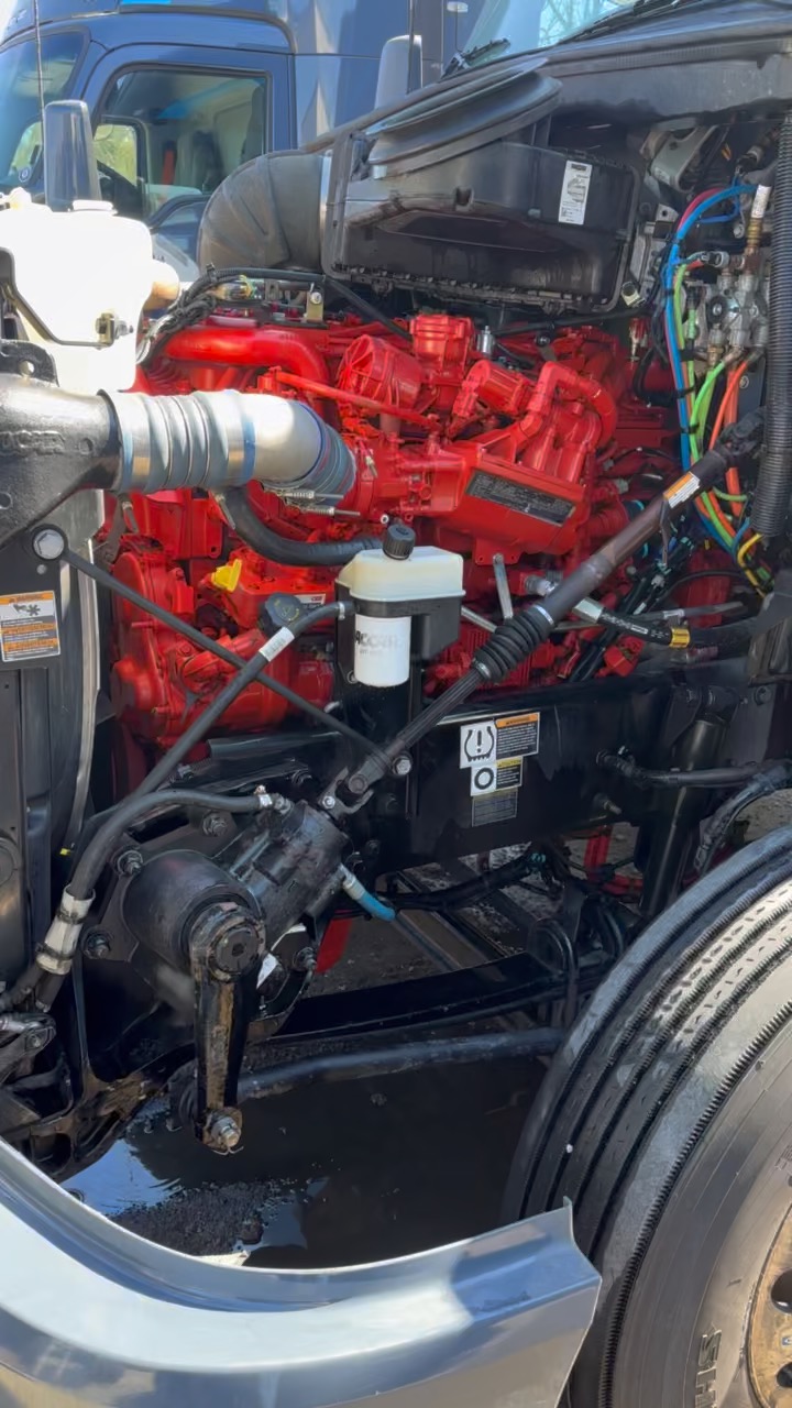 After - clean truck engine