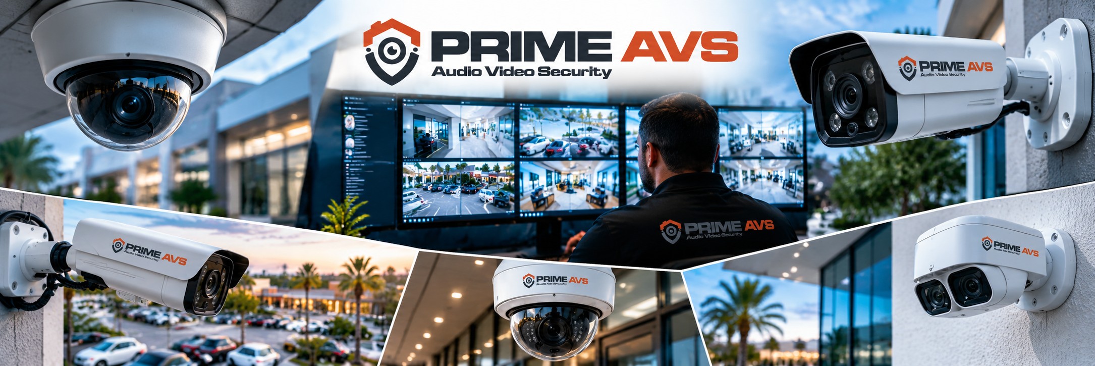 Prime AVS commercial CCTV cameras and 24/7 surveillance monitoring across Florida businesses