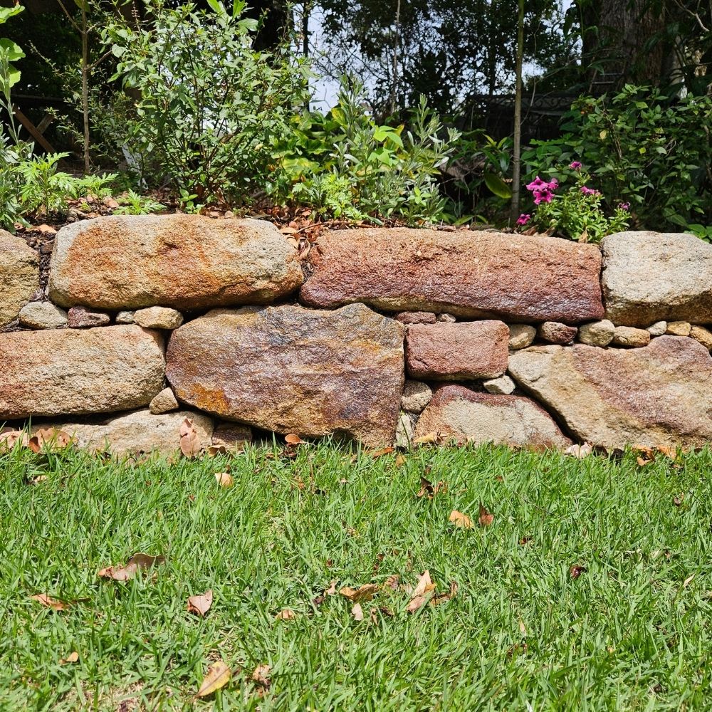 Engineered sleeper retaining wall Noosa