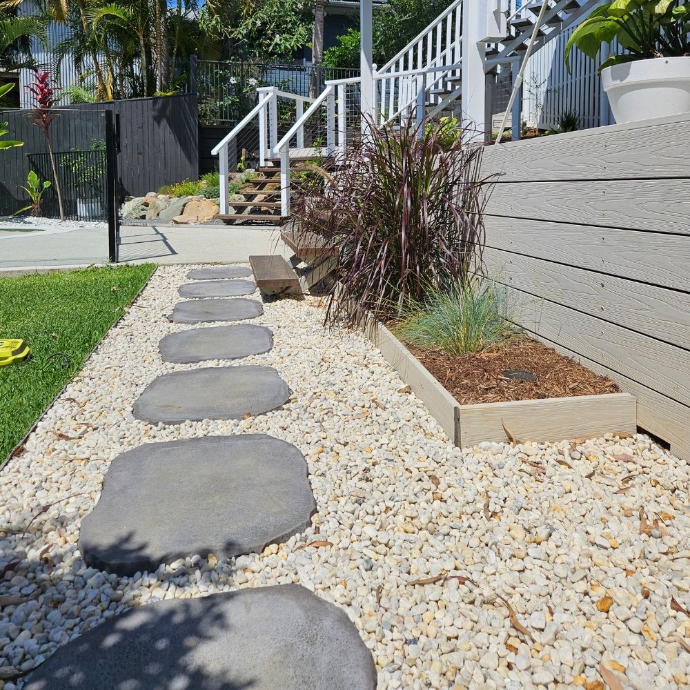 Levelled pathway base preparation and compaction