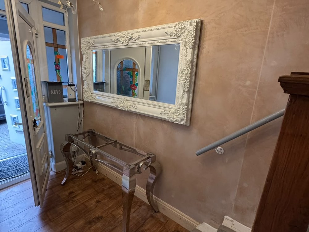 Finished interior