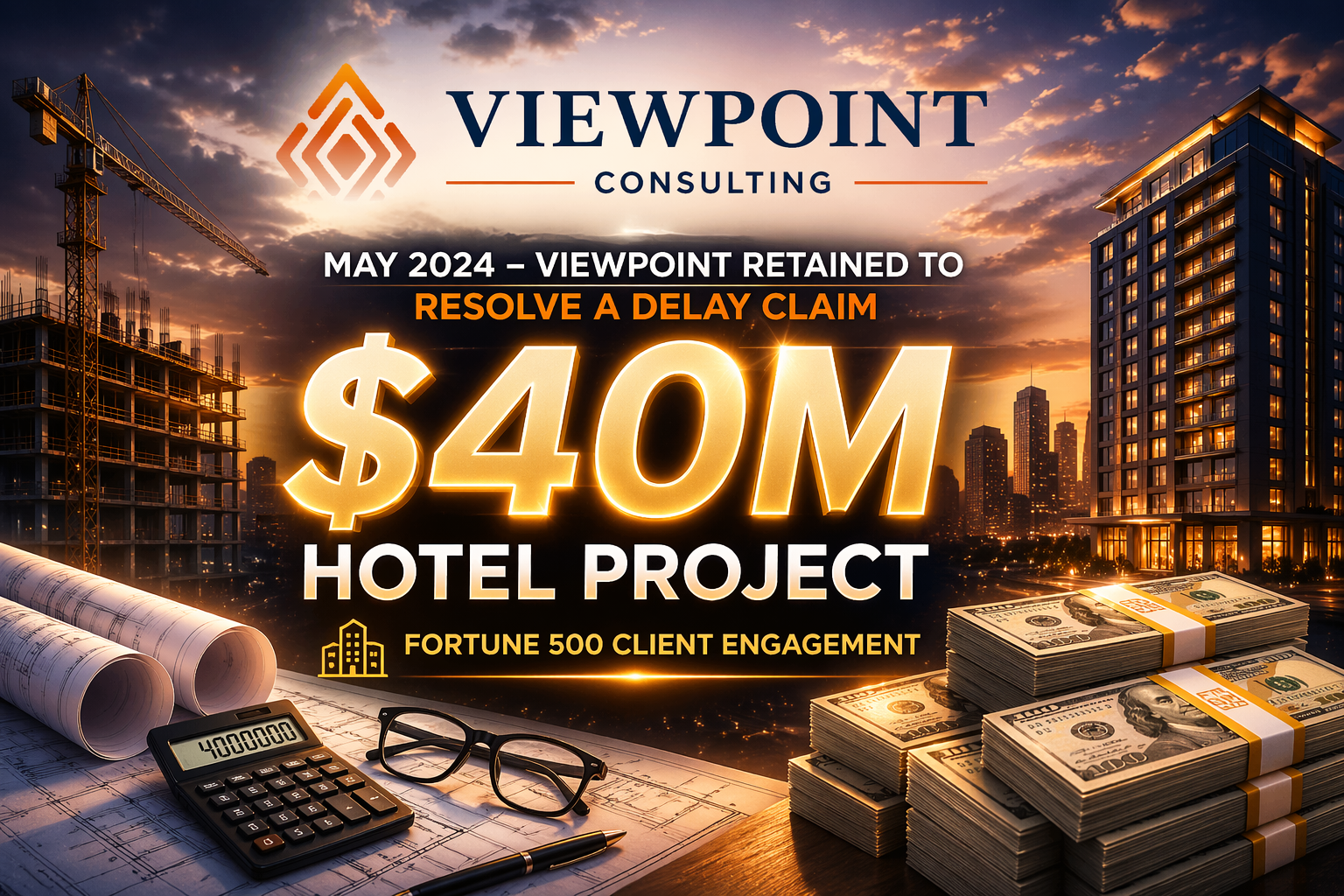 Delay claim hotel project graphic