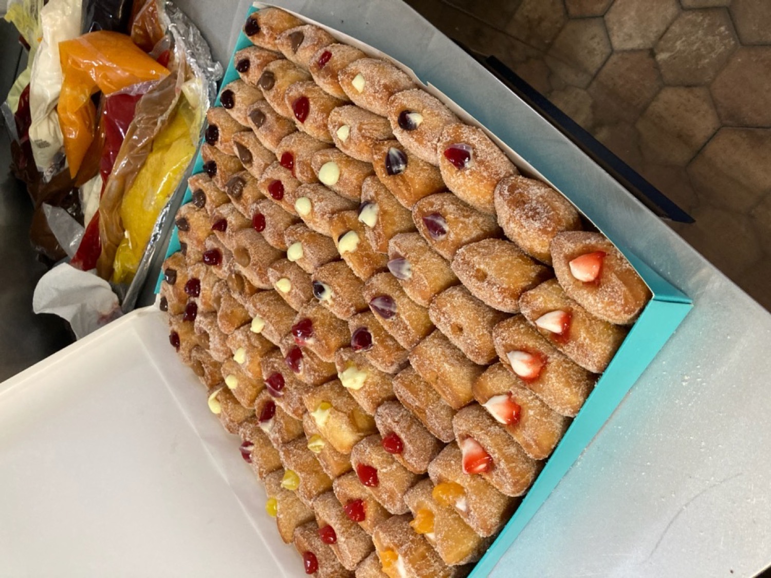 Party box of mini malasadas