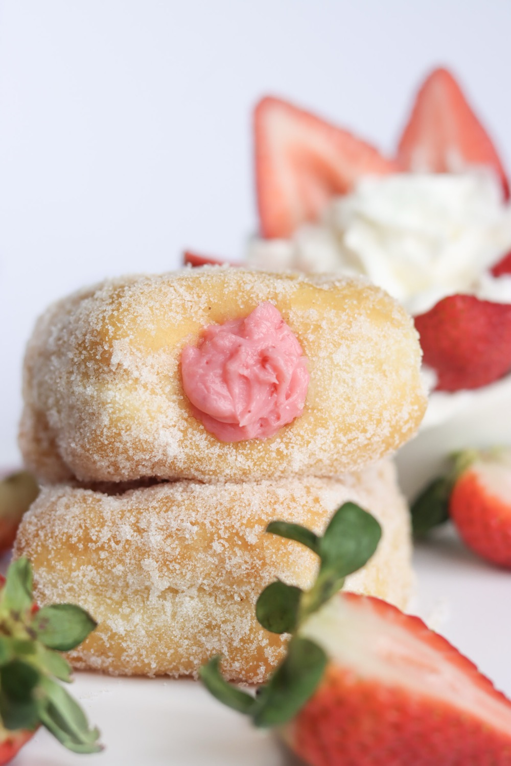 Strawberry cream malasada