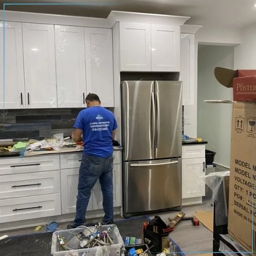 Modern kitchen remodeling project completed in Hoboken, NJ.