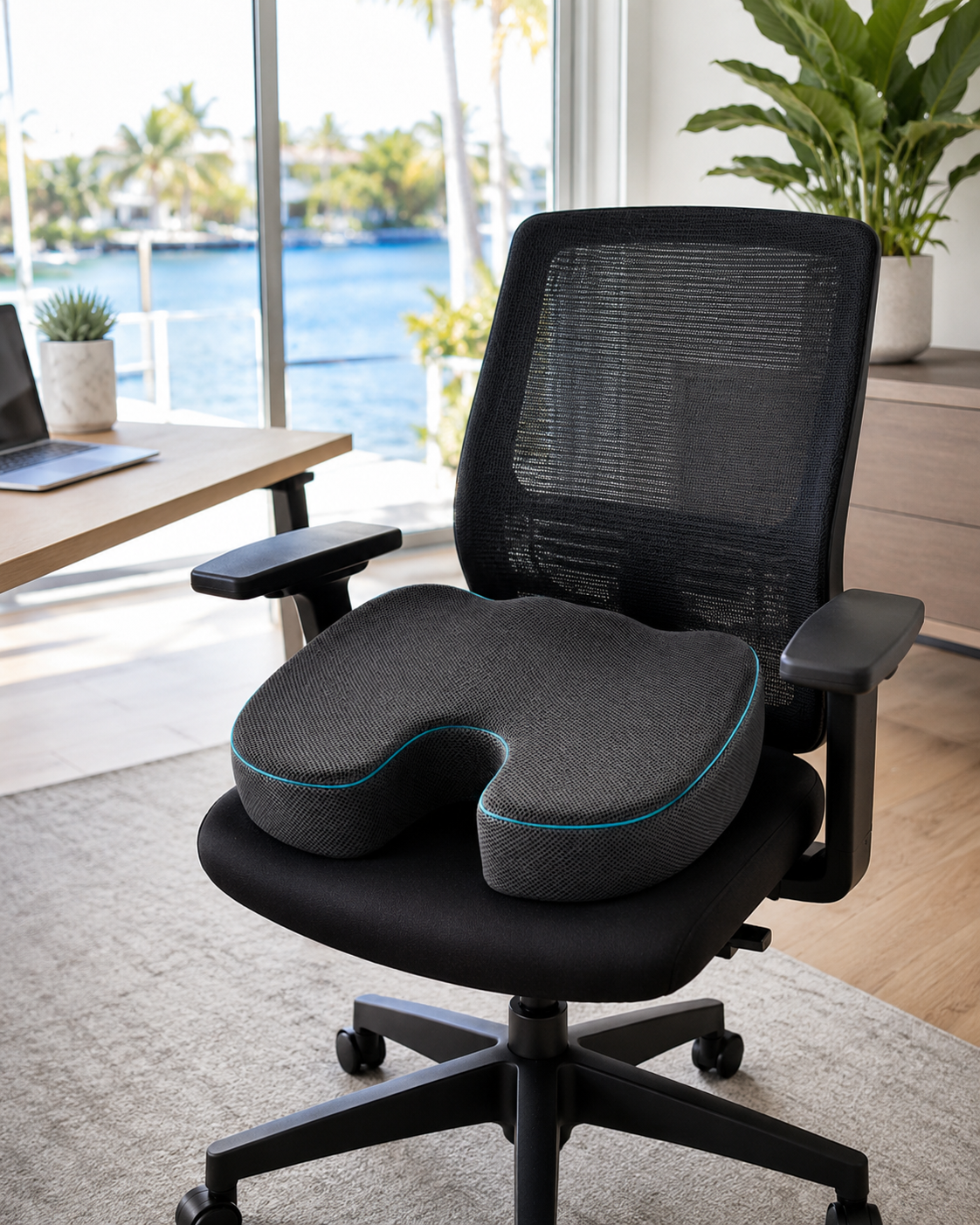 Cushion on office chair Cushion on office chair