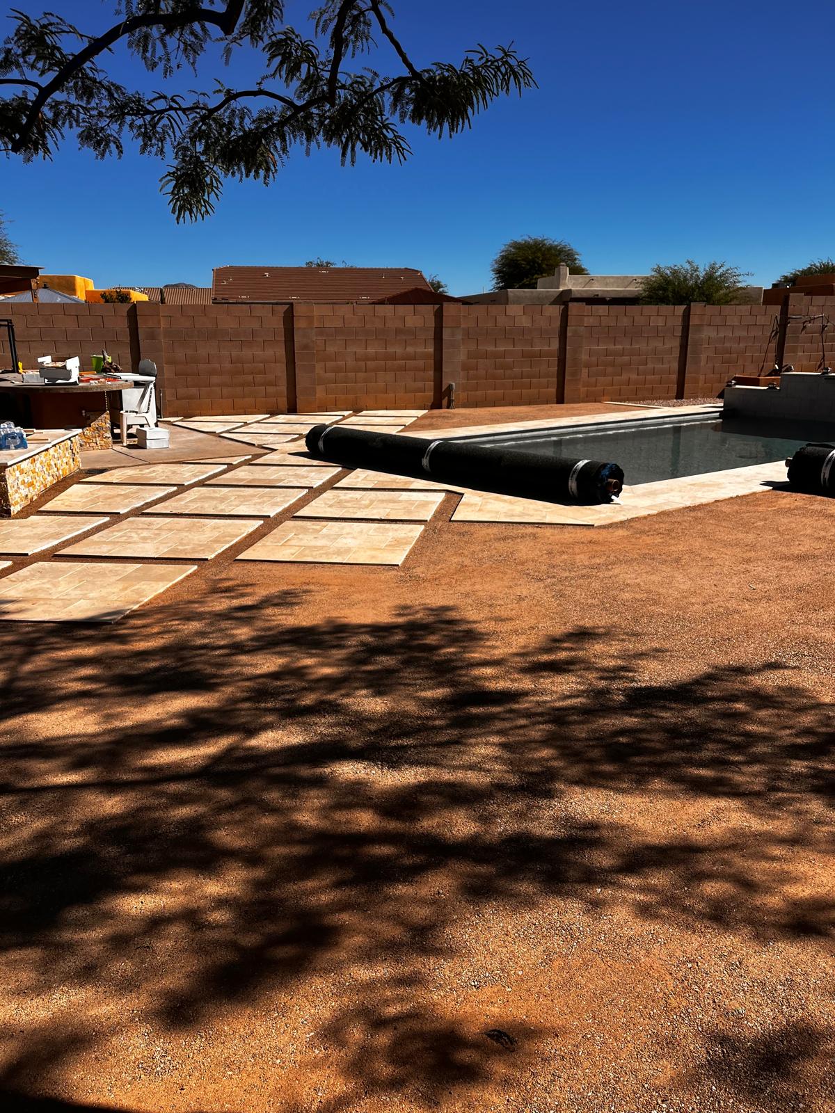 Landscaping work in the Tucson area