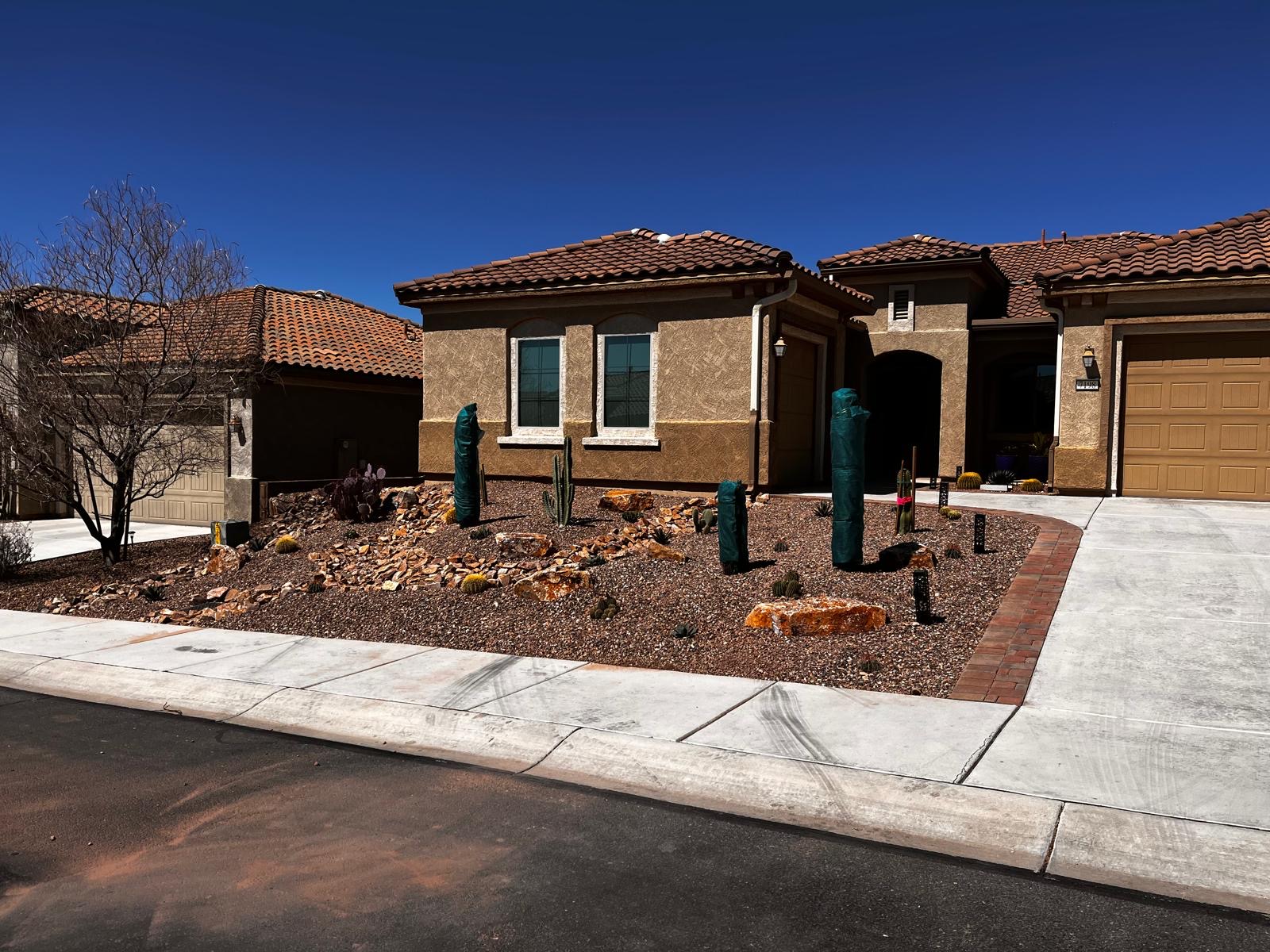 Completed landscaping project — Tucson, AZ