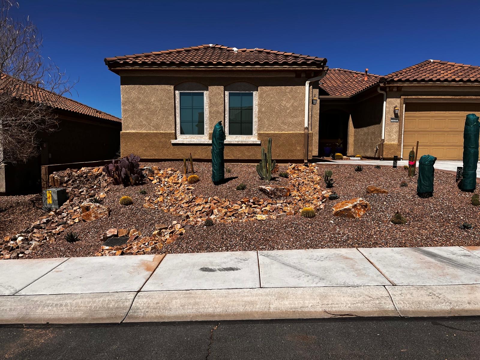 Completed landscaping project — Tucson, AZ