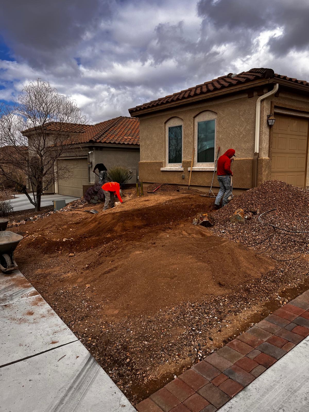 Completed landscaping project — Tucson, AZ