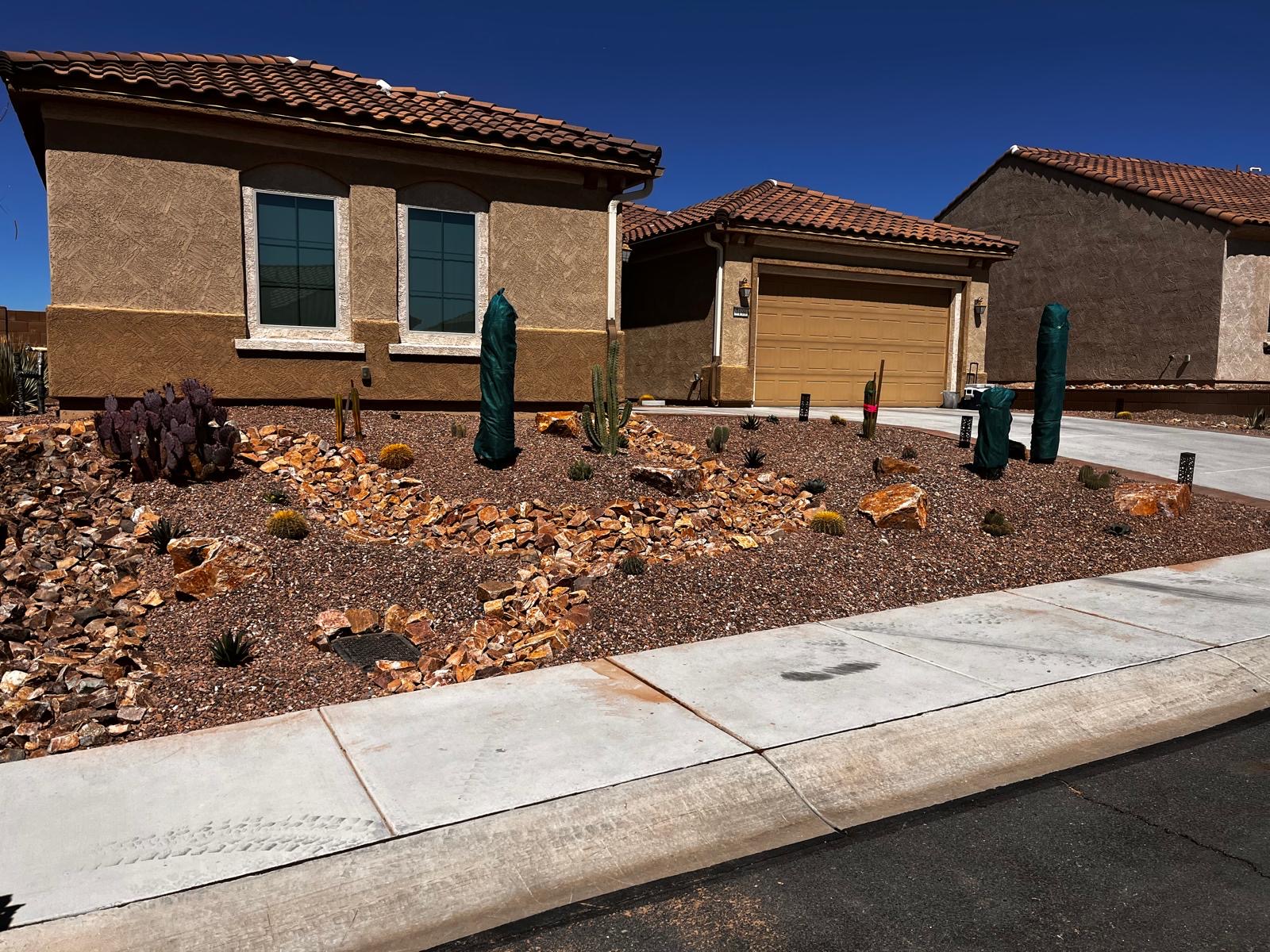 Completed landscaping project — Tucson, AZ