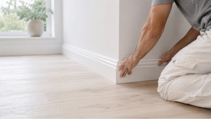 Timber skirting installation